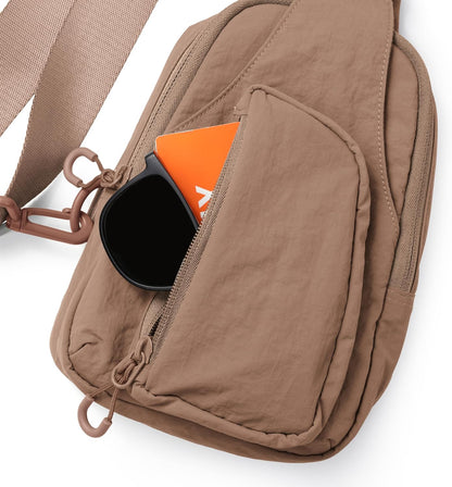 ODODOS Daily Sling Bag with Adjustable Straps Crossbody Chest Bag Lightweight Small Backpack for Casual Traveling Hiking