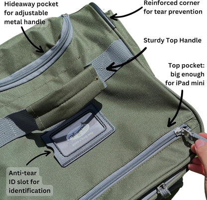 Olympia U.S.A. 29 inch Jumbo Size 8 Pockets Wheeled Rolling Duffel Bag Water Resistant Luggage Lightweight Travel Suitcase with Retractable Handle