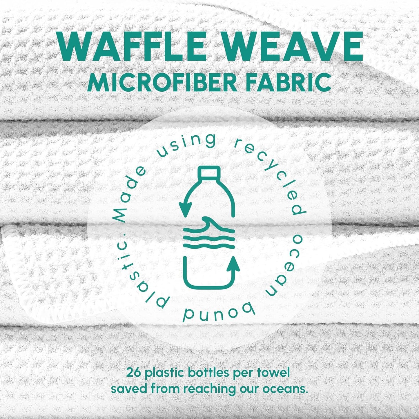 SUN'Y Waffle Microfiber Beach Towel – Sand Free, Quick Dry, Ultra Absorbent, Lightweight & Compact Travel Towel with Carry Bag - Large (63” x 31.5”), Curl