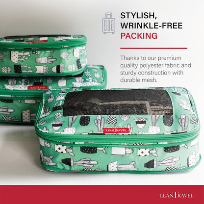 Compression Packing Cubes for Travel Organizers with Double Zipper, LeanTravel