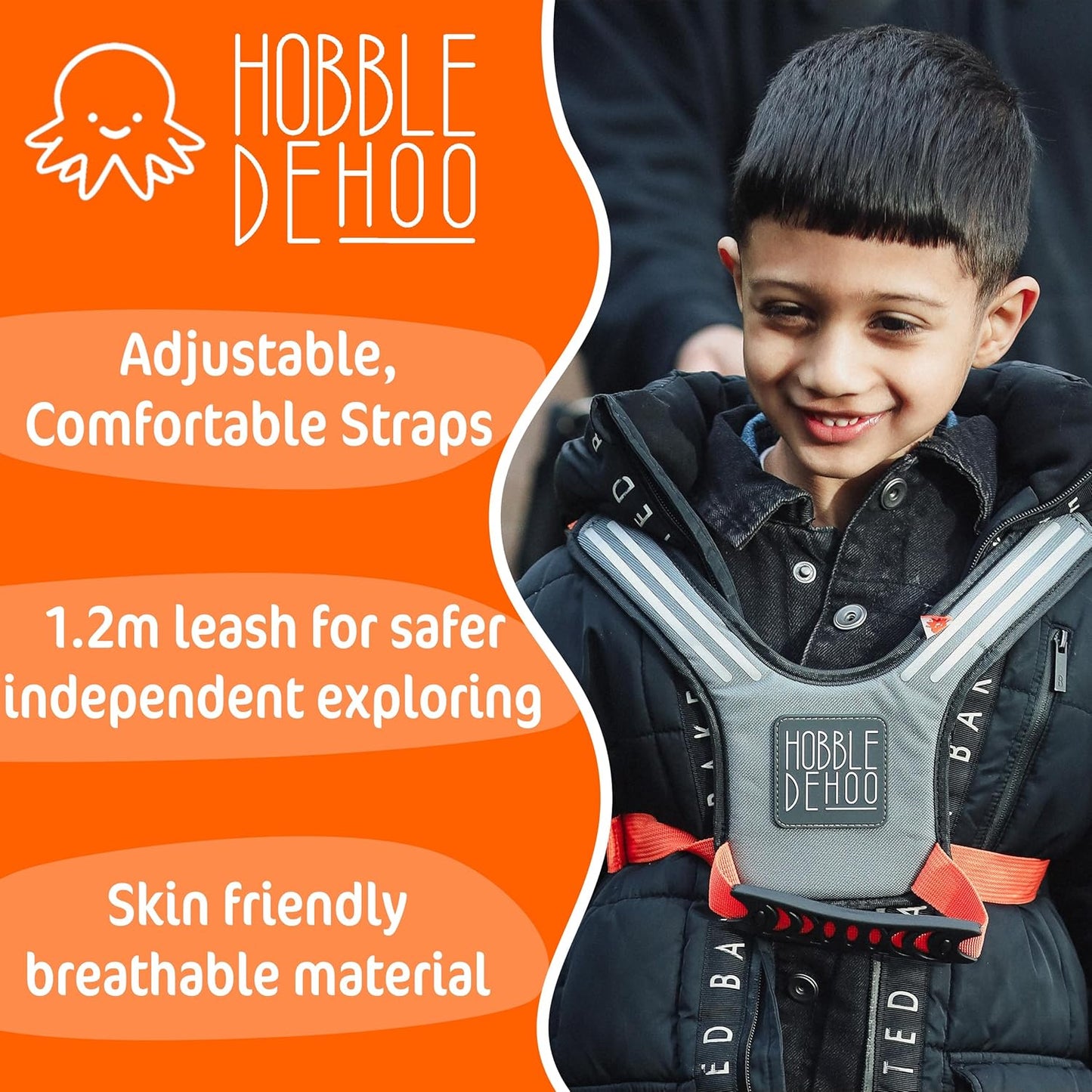 Hobble De Hoo Child Safety Harness | Premium Adjustable Toddler & Kids Harness Ages 2–7 | Autism Support