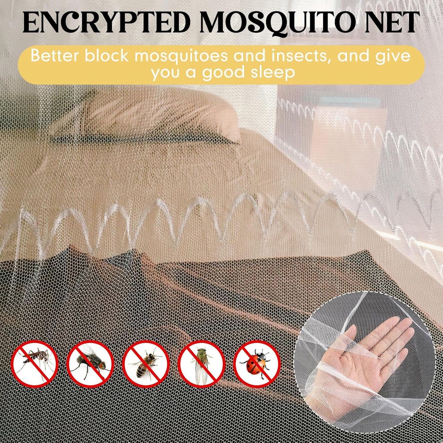4 Corners Mosquito Net for Mosquiteros para Camas Bed Canopies Netting Bed Drapes Rectangular Mosquito Mesh for Camping Home Outdoor Travel(White,L75 X W35.5 X H59 Inch,No-Opening)