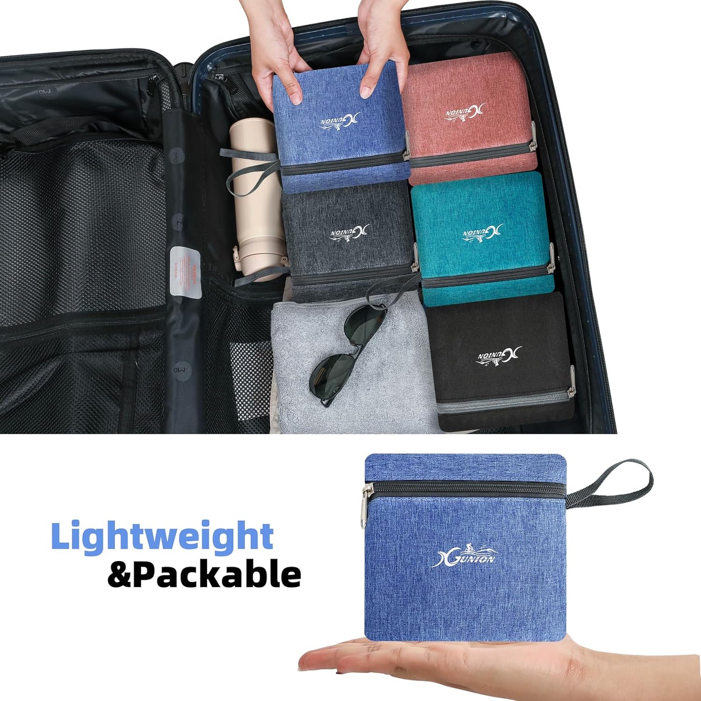 Foldable Hiking Backpack - 10L Daypack for Women & Men (Sky Blue)