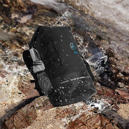 UPWELL 30L Waterproof Dry Bag Boating Backpack for Travel Hiking Camping Kayaking Hiking Swimming Floating Submersible Dry Bag Black
