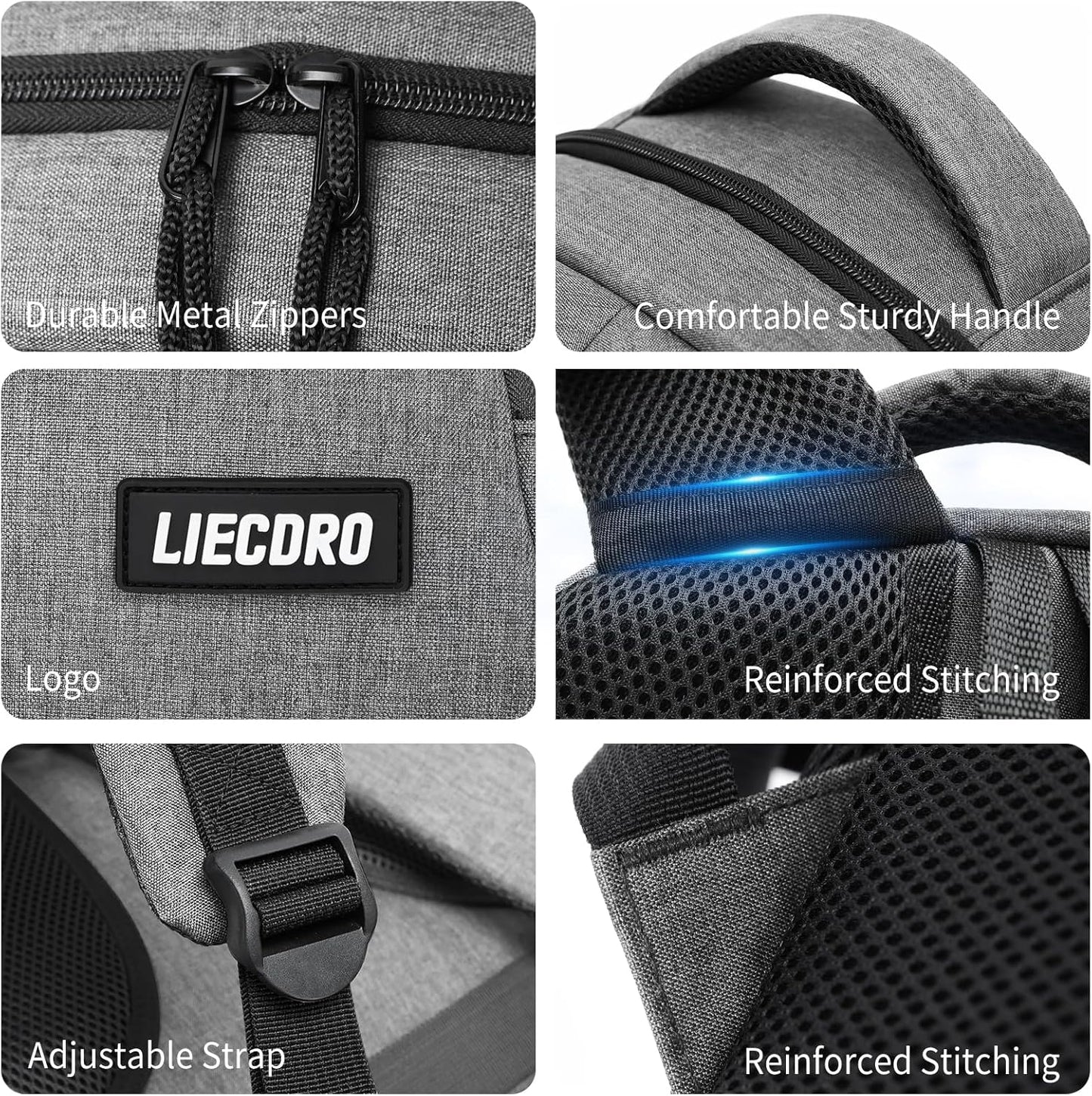 Grey Backpacks for Men, Backpack for School, School Backpack for Boys Teens, 15.6 inch Laptop Back Pack with USB Charging Port, College Book Bag, Business Work Travel Bookbag, mochilas para hombres