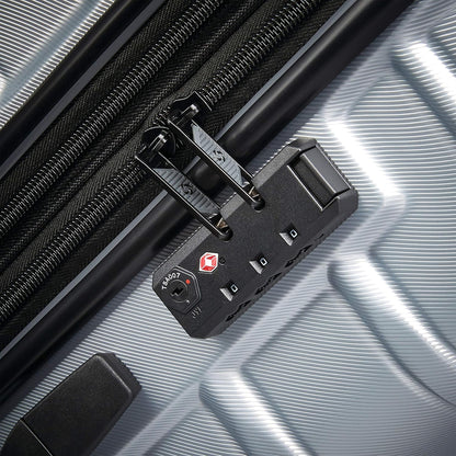 Samsonite Omni 2 Hardside Expandable Luggage with Spinner Wheels, 2PC SET (CO/L), Arctic Silver