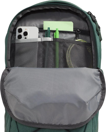 THE NORTH FACE Jester Everyday Laptop Backpack | Commuter Daypack with Water Repellent Finish, 16" Laptop Sleeve, Huge Main Compartment, Duck Green Dark Heather/TNF Black, One Size