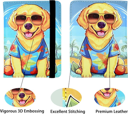 Dog Passport Holder for Women and Men PU Leather Passport Cover for Travel