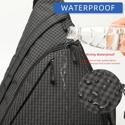 Water-Proof Sling bag/Crossbody Backpack/Shoulder Bag with USB Charging Port for Travel, Hiking, Cycling, Camping