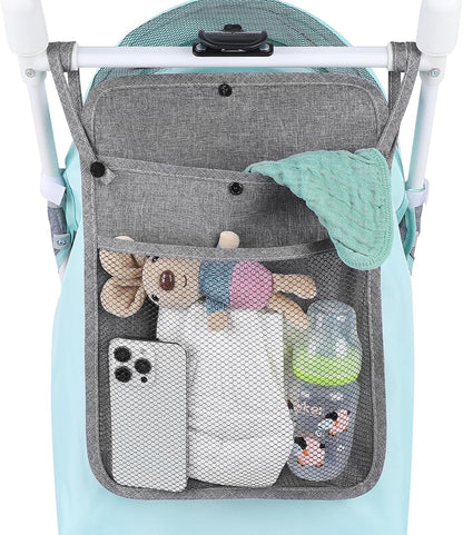 Accmor Universal Stroller Organizer, Mesh Bag Fits for Uppababy, Nuna, Britax, Doona Strollers, Non-Slip Adjustable Stroller Mesh Cargo Net Storage Caddy Accessories