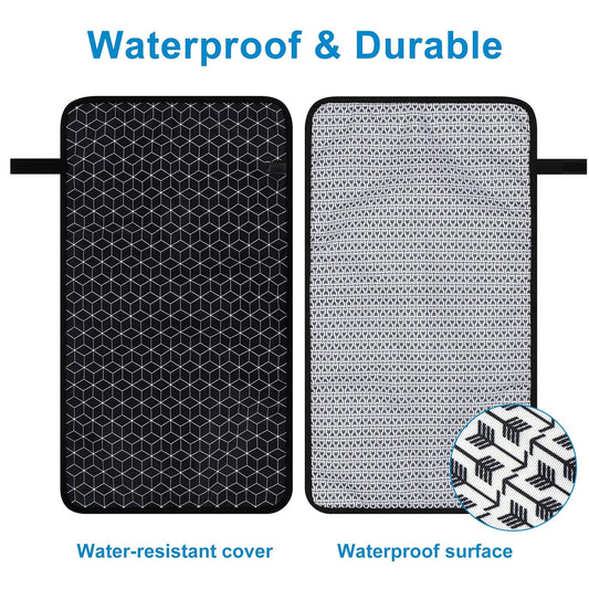 Accmor Portable Diaper Changing Pad, Waterproof Baby Changing Mat, Foldable Portable Travel Changing Pads for Baby, Black