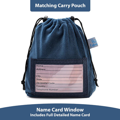 Inflatable Travel Neck Pillow: Extra-Soft, Cushion. For Airplanes, Trains, Cars, Portable Travel Accessory-With Carrying Pouch For cell phone and Passport Etc. (Blue)