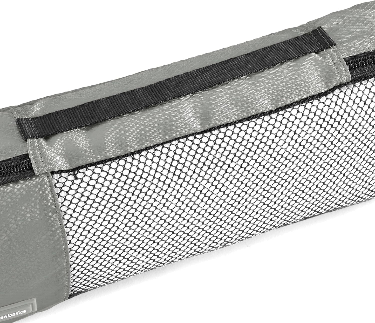 Amazon Basics Slim Packing Cubes for Travel, Packing Organizers, 4-Piece-Set With Double Zipper Pulls and Mesh Top Panel, 100% Durable Polyester, Gray, 14"L x 5"W x 3"H