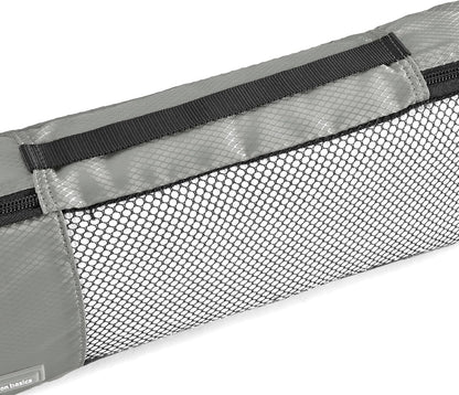 Amazon Basics Slim Packing Cubes for Travel, Packing Organizers, 4-Piece-Set With Double Zipper Pulls and Mesh Top Panel, 100% Durable Polyester, Gray, 14"L x 5"W x 3"H