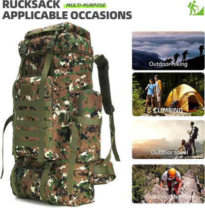 King'sGuard 70L Camping Hiking Backpack Tactical Backpack Military Molle Rucksack Backpack for Outdoor