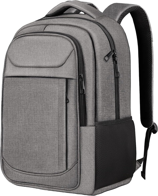 Business Laptop Backpack, 15.6 Inch Travel Laptop Bag, Water Resistant Durble Slim Casual College School Travel Computer Nurse Work Bag Gift for Men & Women, Grey
