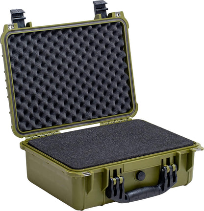 MEIJIA Portable All Weather Waterproof Camera Case With Foam,Fit Use of Drones,Camera,Equipments,Pistols,15.98x12.99x6.85inches