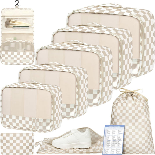 BAGAIL 9 Set Packing Cubes Luggage Packing Organizers for Travel Accessories