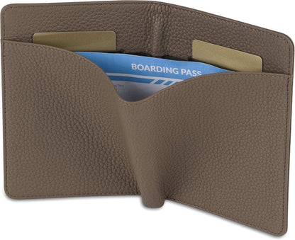 Vaultskin Leather Passport Holder, Slim RFID Blocking Travel Wallet for Men and Women, Fits Passport, Credit Cards, ID, Cash, Passport Cover Ideal Travel Accessories with Gift Box (Kensington)