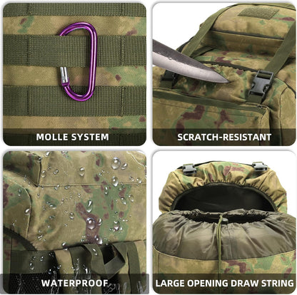 King'sGuard 70L Camping Hiking Backpack Tactical Backpack Military Molle Rucksack Backpack for Outdoor