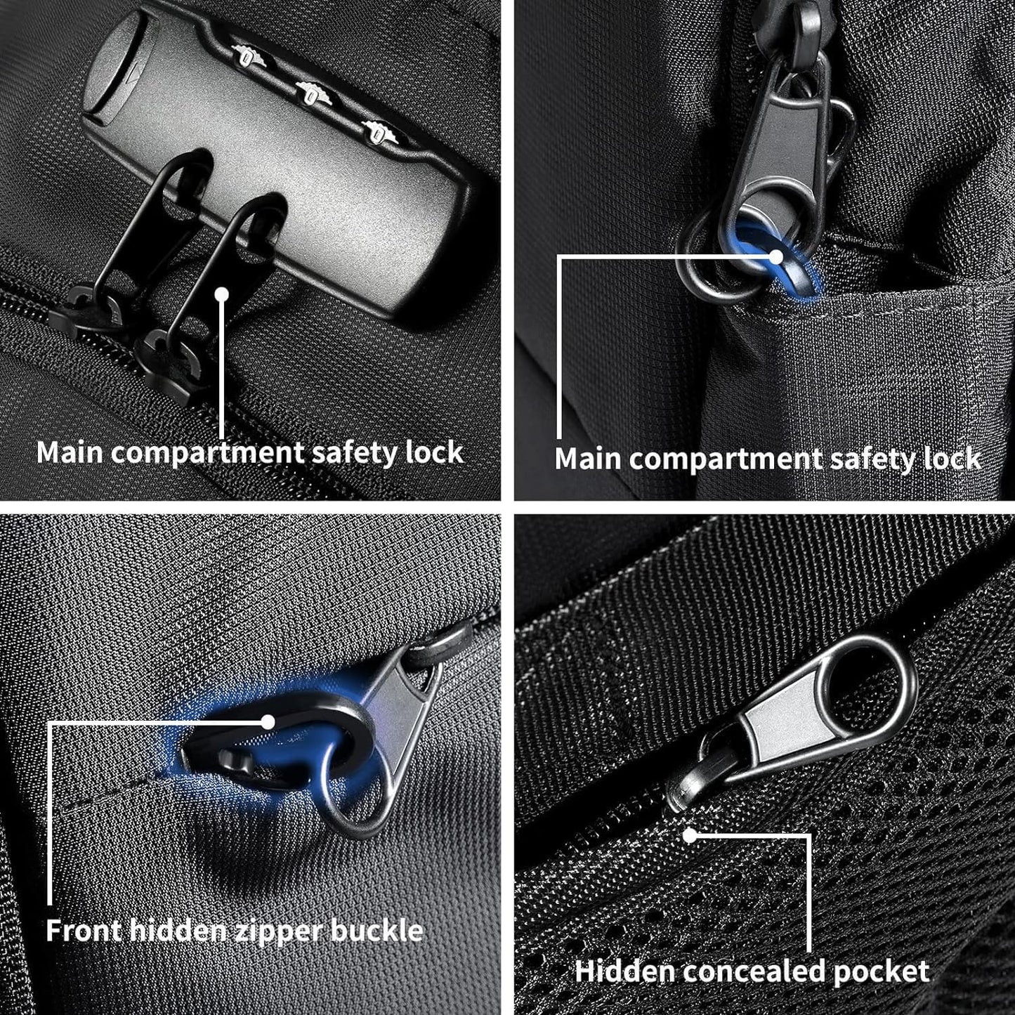 Tzowla 40 Liter Anti Theft with USB Charging Port Laptop Backpack