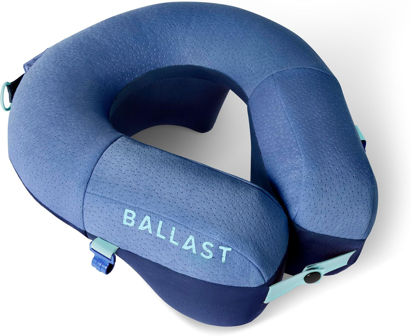 Ballast Travel Pillow PRO – Neck Pillow for Airplane, Compact Travel Pillow for Beach & Traveling, Enjoy Relaxation Wherever You Go (Ocean Blue)