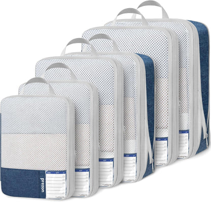 8 Set/6 Set/4 Set Compression Packing Cubes for Travel, Lightweight Vacation Travel Essentials, Travel Accessories for Suitcase Organizer Bags Set, Durable Luggage Organizer