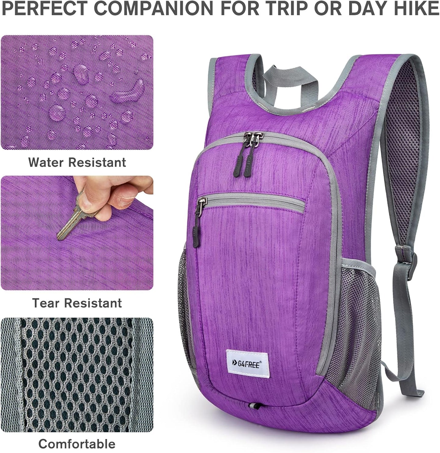 G4Free 10L/15L Hiking Backpack Lightweight Packable Hiking Daypack Small Travel Outdoor Foldable Shoulder Bag