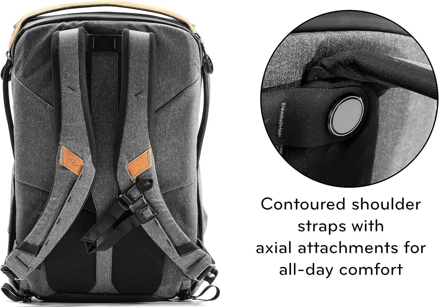 Peak Design Everyday Backpack 30L, Charcoal, MagLatch Top, Dual Side Access, FlexFold Dividers, Fits 15" / 16" Laptop, For Camera Carry, Daily Commutes or Travel, Versatile Backpack for Men & Women