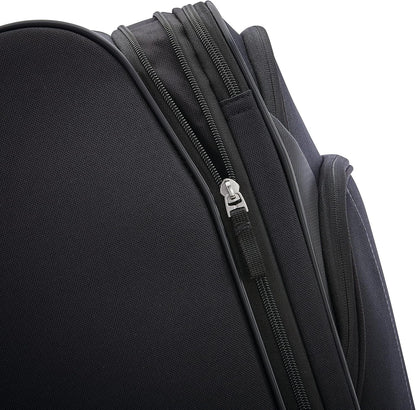 American Tourister 4 KIX 2.0 Expandable Softside Luggage with Spinner Wheels, 24 SPINNER, BLACK