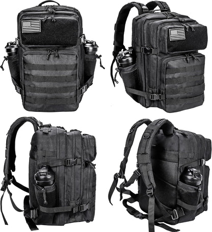 LHI Military Tactical Backpack for Men and Women 45L Army 3 Days Assault Pack Bag Large Rucksack with Molle System