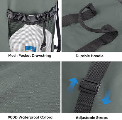 BALEINE 150L Laundry Bag Backpack, 900D Oxford Fabric Large Travel Laundry Bags with Shoulder Straps and 2 Mesh Pockets for College Dorm, Apartment, Laundromat (Dark Grey, 150L)