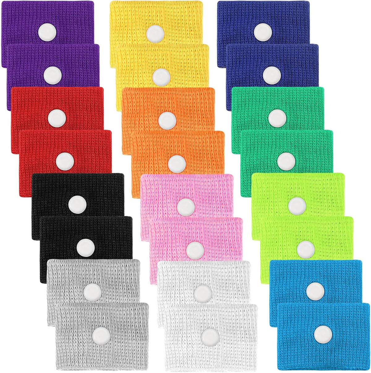 Zhanmai 12 Pairs Motion Sickness Bracelet for Kids Adults Nausea Wristbands Colorful Nausea Relief Bands for Car Sickness Pregnancy Ride Sea Flying Travel