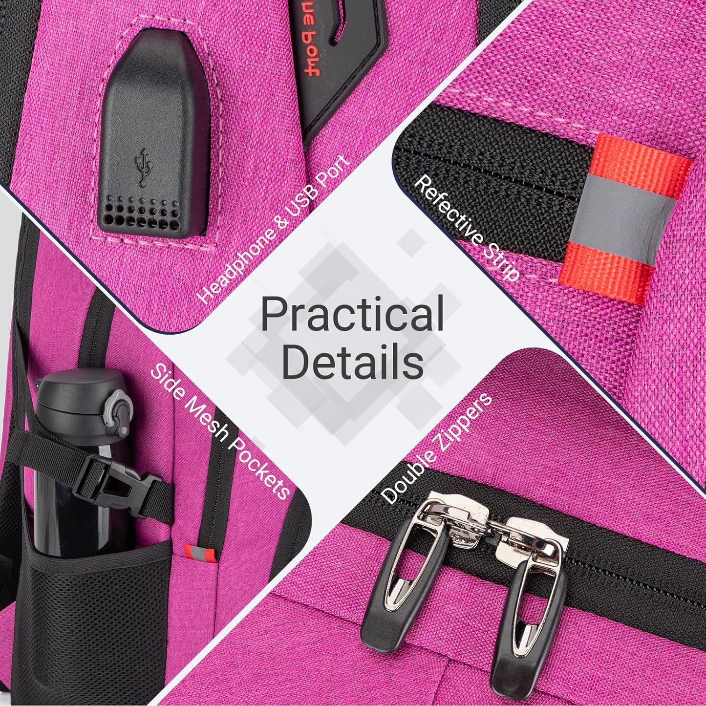 40L Expandable Laptop Backpack, Anti-thief Travel Backpack with USB Charging Port, Airline Approved Business Waterproof Carry on Luggage, Fits 15.6" Laptop for Men Women