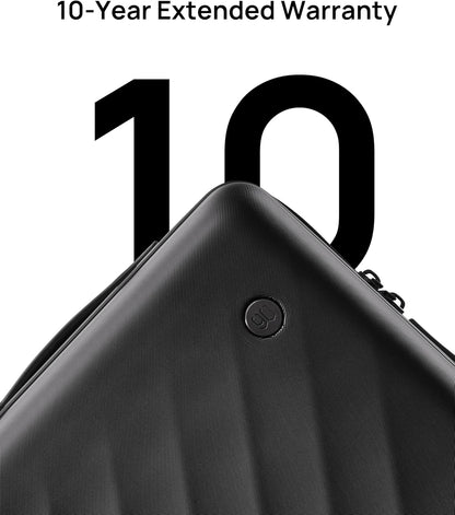 Trunk Luggage 24 Inch, Medium Checked Luggage with Double Spinner Wheels, Anti-Burst Zipper, Hard Case PC Suitcase, Lightweight Travel Luggage, TSA Approved (Onyx Black, Hudson)