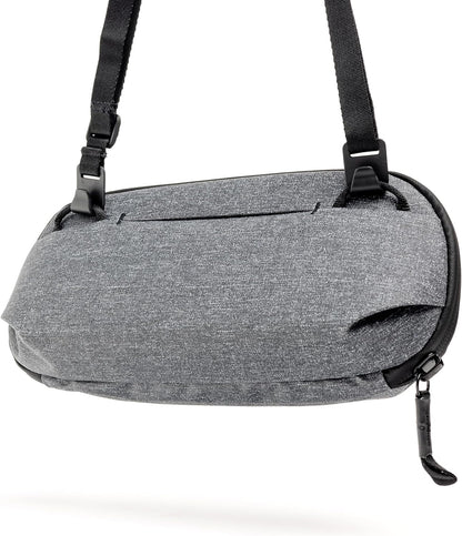 Peak Design Small Tech Pouch, Charcoal, Electronics Organizer for Travel or Everyday Carry, Origami-Style Storage, Cable Pass-Through, Weatherproof Recycled Nylon, Gear Carry Bag for Men and Women