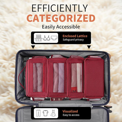 Suitcase Organizer Travel Bags Organizer for Luggage Compression Hanging Packing Cubes for Travel Carry on Closet (Bag Only)