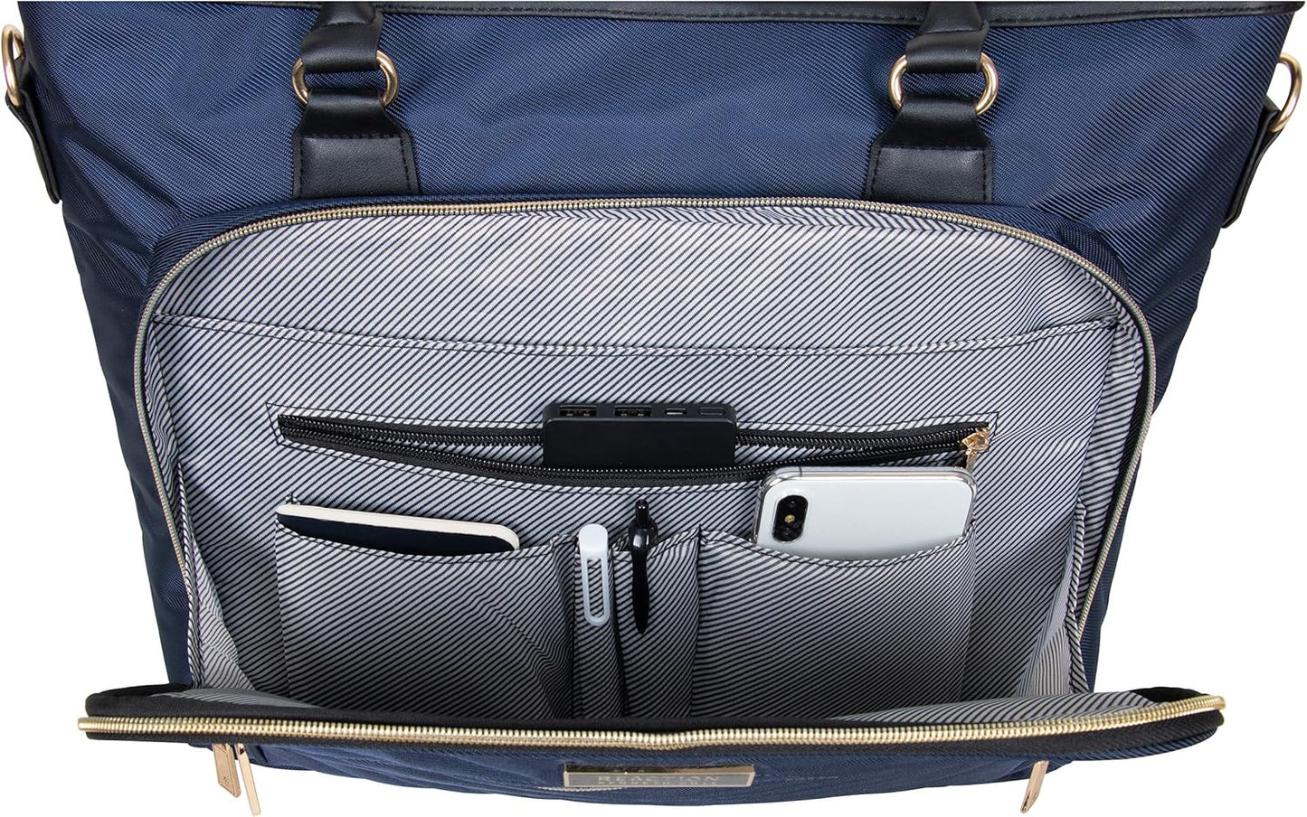 Kenneth Cole REACTION Chelsea Quilted Chevron 15" Laptop & Tablet Business Tote with Removable Shoulder Strap