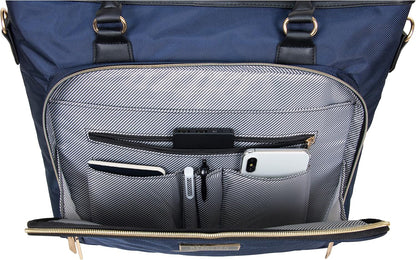 Kenneth Cole REACTION Chelsea Quilted Chevron 15" Laptop & Tablet Business Tote with Removable Shoulder Strap