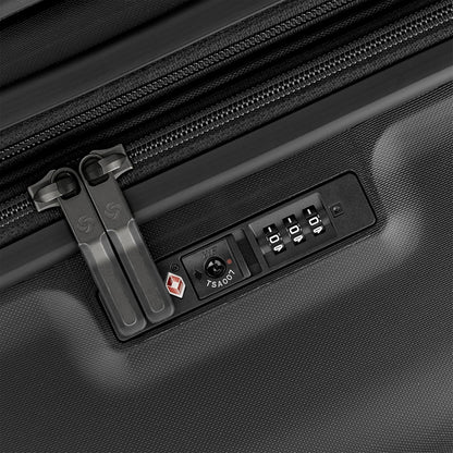 Samsonite Elevation Plus - Carry-On Hardside Luggage - Scratch Resistant Polypropylene Shell, RightHeight™ Adjustable Handle, Integrated AirTag Holder, TSA Lock, WetPak™ Compartment - Triple Black