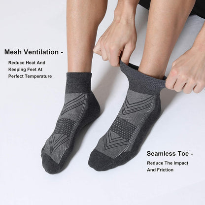 CS CELERSPORT 6 Pairs Women's Running Ankle Socks Athletic Sport Socks Cushioned