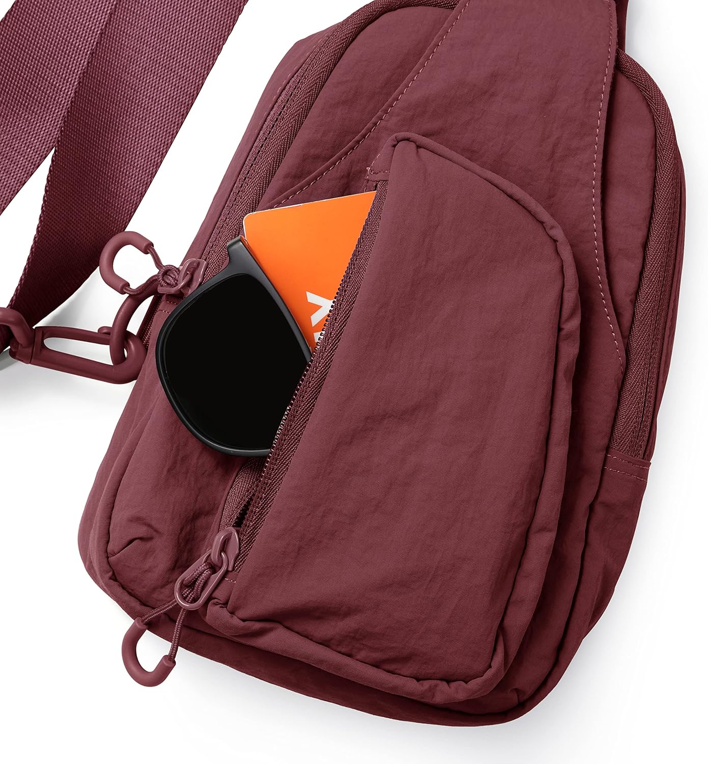 ODODOS Daily Sling Bag with Adjustable Straps Crossbody Chest Bag Lightweight Small Backpack for Casual Traveling Hiking