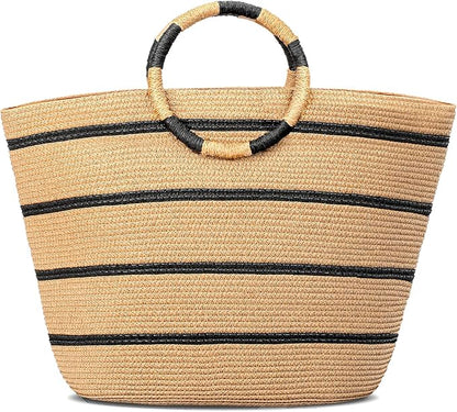 Beach Bags for Women Straw Tote Bag Summer Beach Bag Large Woven Straw Tote for by TOFUNTOY