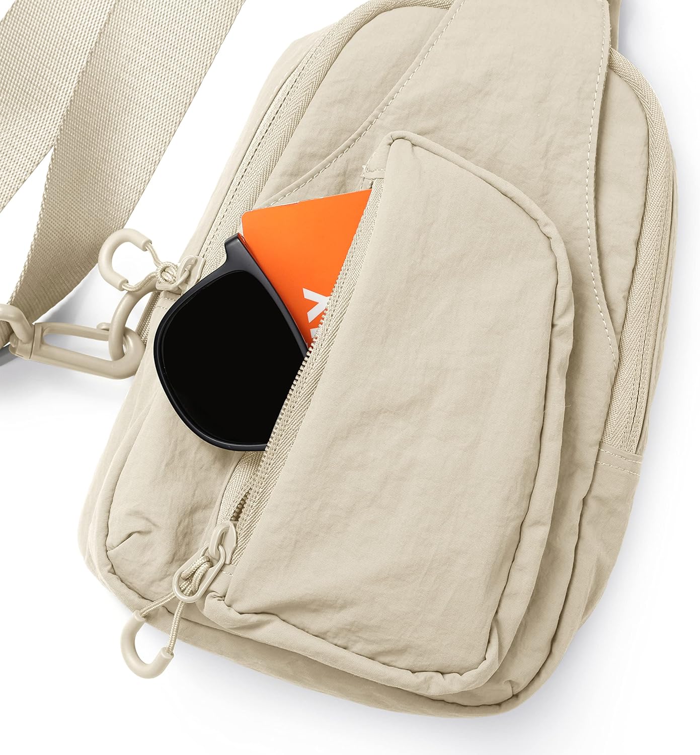 ODODOS Daily Sling Bag with Adjustable Straps Crossbody Chest Bag Lightweight Small Backpack for Casual Traveling Hiking