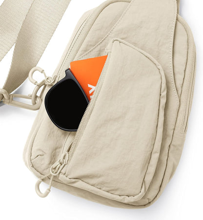 ODODOS Daily Sling Bag with Adjustable Straps Crossbody Chest Bag Lightweight Small Backpack for Casual Traveling Hiking