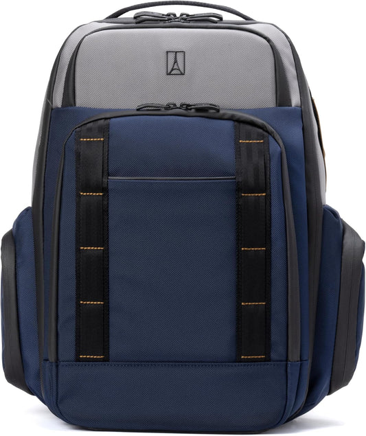 Travelpro Altitude Large Expandable Travel Laptop Backpack 30-36L, 16 Inch Laptop, Water Resistant, Work, Business, Men and Women, Stellar Navy/Grey