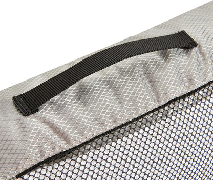 Amazon Basics 4 Piece Packing Cubes Travel Organizer Set with Double Zipper, Mesh Top, Large, Gray