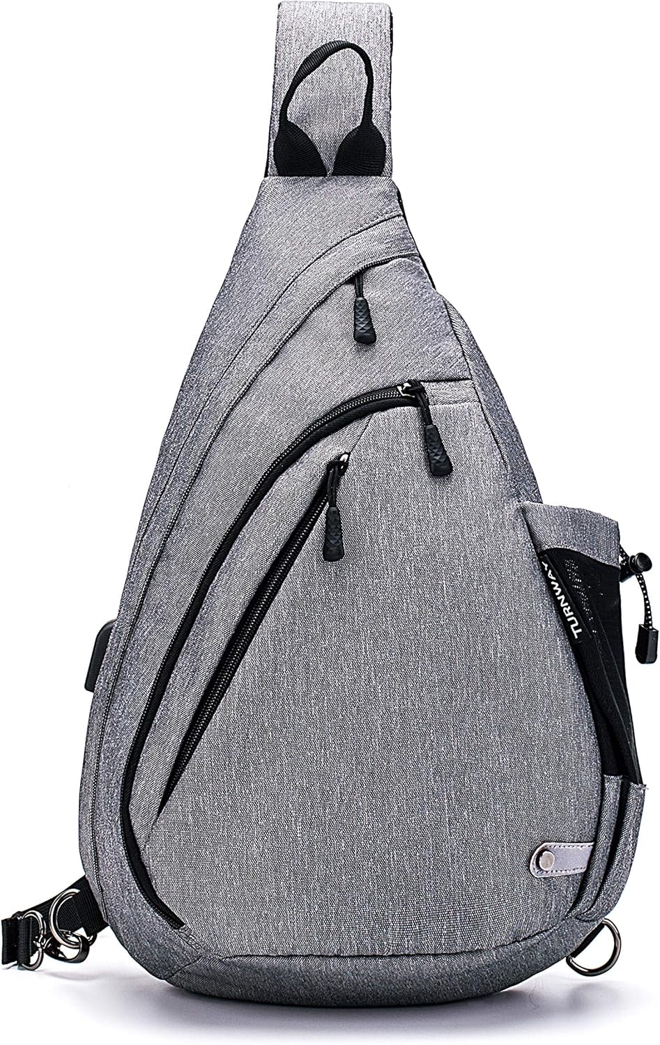 Water-Proof Sling bag/Crossbody Backpack/Shoulder Bag with USB Charging Port for Travel, Hiking, Cycling, Camping