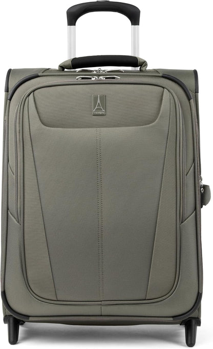Travelpro Maxlite 5 Softside Expandable Upright 2 Wheel Carry on Luggage, Lightweight Suitcase, Men and Women, Slate Green, Carry On 20-Inch