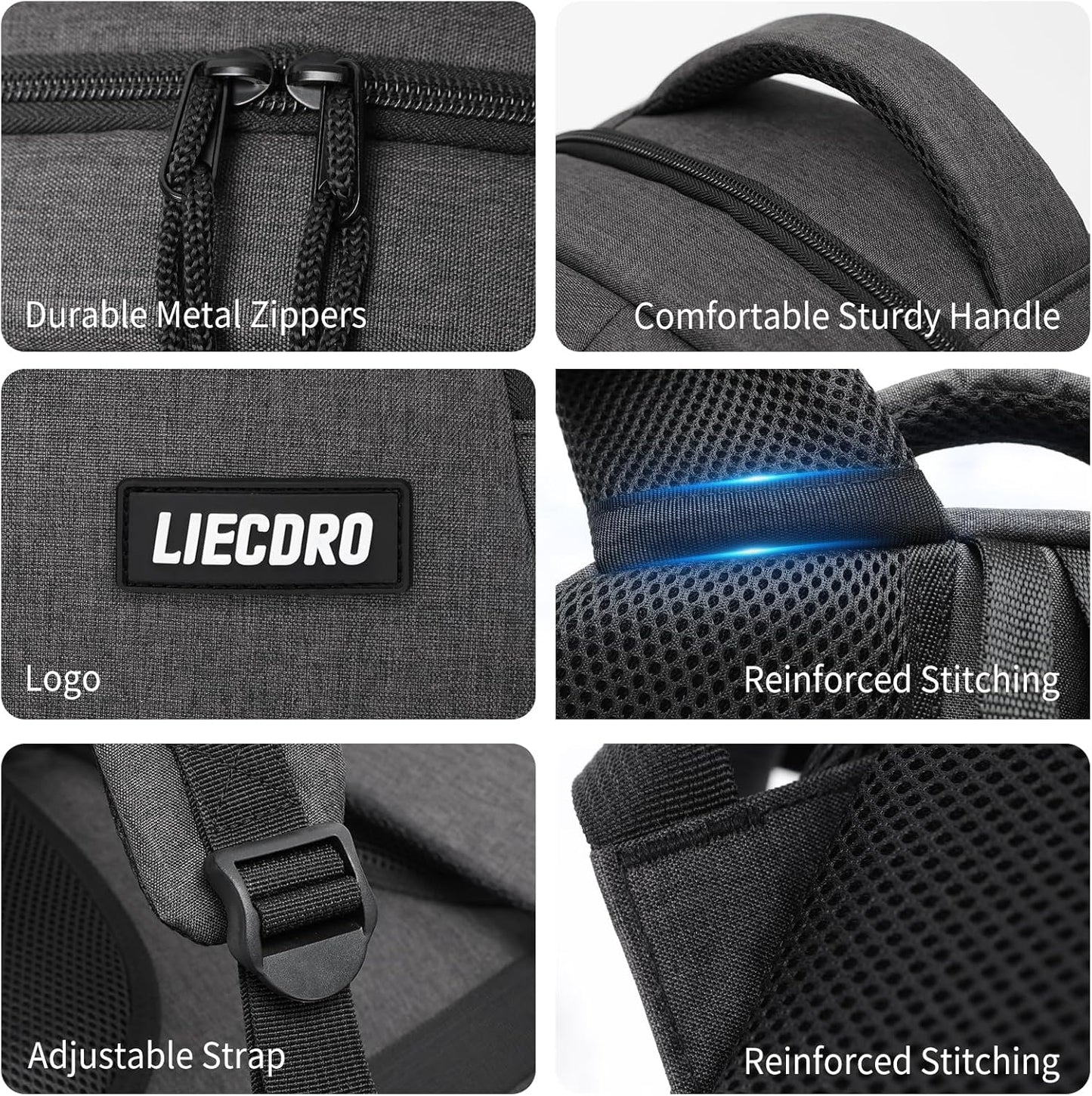 Black Backpacks for Men, Backpack for School, School Backpack for Boys Teens, 15.6 inch Laptop Back Pack with USB Charging Port, College Book Bag, Business Work Travel Bookbag, mochilas para hombres